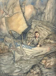 De Toekomst van een Kind, illustratie uit The Springtide of Life: Poems of Childhood door Algernon Charles Swinburne, 1918