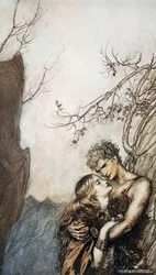 Brunnhilde werpt zich in Siegfrieds armen, 1924