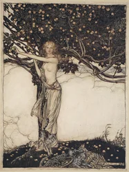 Freia, de schone, illustratie uit 