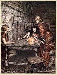 Hunding ontdekt de gelijkenis tussen Siegmund en Sieglunde, 1910