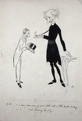 Ik heb wat van je stof gezien met een beetje paarse kraag... zei Gissing nederig, illustratie uit 