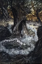 Illustratie door Arthur Rackham voor De Droom van een Zomernacht door William Shakespeare