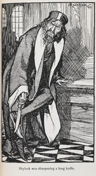 Illustratie van Shylock uit De Koopman van Venetië