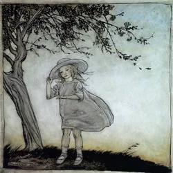 Lieveheersbeestje, lieveheersbeestje vlieg naar huis, illustratie uit Moeder de Gans, de oude kinderrijmpjes, gepubliceerd 1913