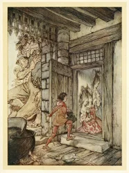 De sleutels van het kasteel nemen, Jack opende alle deuren, uit Engelse sprookjes, pub. 1922