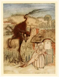 Nou! ze grinnikte, ik heb geluk!, uit Engelse sprookjes, uitgegeven in 1922