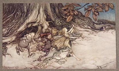 Wanneer ze denken dat je niet kijkt, huppelen ze vrolijk rond, uit Peter Pan in Kensington Gardens door J M Barrie, pub. 1906