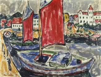 Zeilboten in de haven