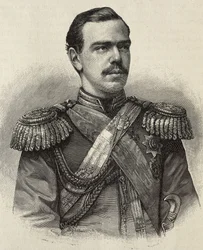 Alexander III van Rusland (1845-1894). Tsaar van Rusland (1881-1894), zoon en opvolger van Alexander II. Gravure.