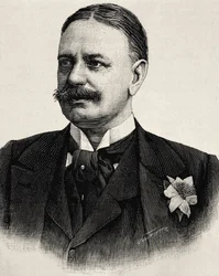 Bernard von Bülow (1849-1929). Kanselier van het Romeinse Rijk (1900-1909). Ets
