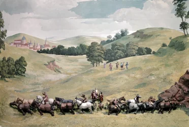 GUERICKE Otto, Duitse wetenschapper, uitvinder, wis- en natuurkundige (olieverfschilderij)