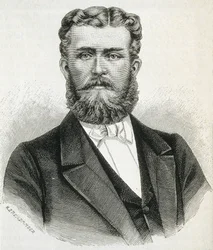 HOHENZOLLERN-SIGMARINGEN, Leopold (1835-1905). Broer van koning Carol I van Roemenië en vader van de toekomstige koning Ferdinand van Roemenië. Gravure