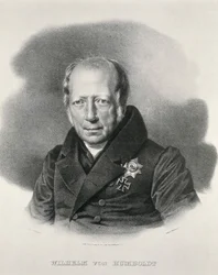 HUMBOLDT, Wilhelm von (1767-1835). Duitse staatsman en filosoof. Lithografie.