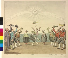 Hulde aan keizer Franz I door de Tirolers