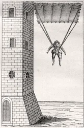 Homo Volans - De parachute geïnvebt door Fausto Veranzio