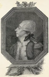 Lafayette, Marie Joseph Gilbert Motie Motier, Markies van (1757-1834). Franse aristocraat en militair, van liberale ideologie. Ets