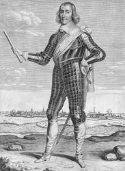 Portret van Abraham door Fabert van maarschalk Esternay van Frankrijk - gravure