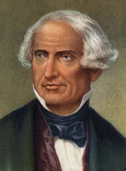 Portret van de Amerikaanse uitvinder Samuel Finley Breese Morse .