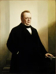 Portret van Camillo Benso, graaf van Cavour (olieverf op doek)