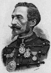 Portret van kolonel de Bange of Charles Ragon de Bange (1833-1914), een Franse officier, uitvinder van een artilleriesysteem dat zijn naam draagt.