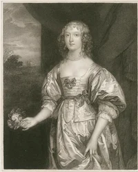 Portret van Elizabeth Cecil (gravure)