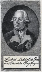 Portret van Frederic-Louis door Hohenlohe-Ingelfingen