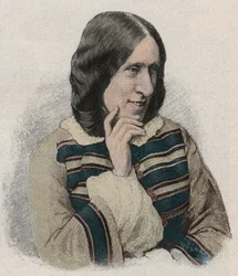 Portret van GEORGE ELIOT Pseudoniem van Mary Ann Evans - Engelse romanschrijfster