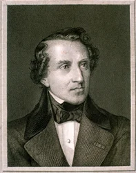 Portret van Giacomo Mayerbeer (ets)