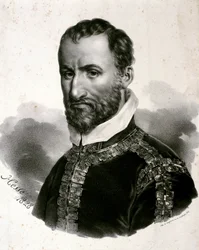 Portret van Giovanni Palestrina (ets)