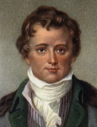 Portret van Humphry Davy, Engels scheikundige.