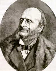Portret van Jacques Offenbach (ets)
