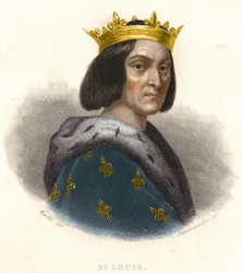 Portret van Lodewijk IX of Saint Louis (1214 - 1270), koning van Frankrijk