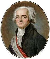 Portret van Pierre Louis Manuel, Frans politicus en afgevaardigde van de Seine bij de Nationale Conventie.