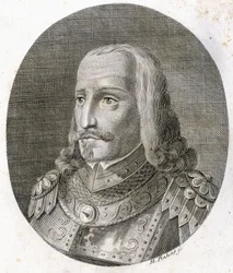 Portret van Rodolph I van Habsburg, heer van Almanic Zwitserland, nu Duits keizer