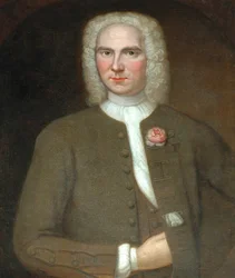 Portret van een man met een roos (olieverf op doek)