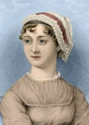 Portret van de Engelse schrijfster Jane Austen (schilderij)