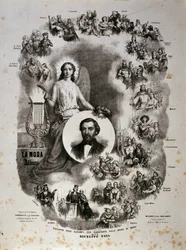 Affiche met scènes uit zijn opera
