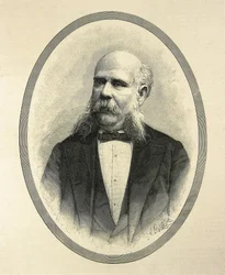 RIUS I TAULET, Francesc de Paula. Spaanse advocaat en politicus. Burgemeester van Barcelona en promotor van de Wereldtentoonstelling van Barcelona 1888. Portret gepubliceerd in 