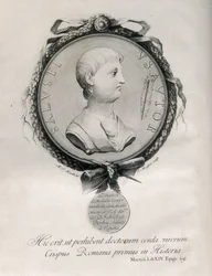 SALLUSTIUS (86-35 v.Chr.). Romeinse historicus. Gravure.