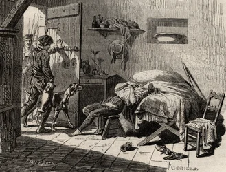 De dood van Condorcet in de gevangenis op 28 maart