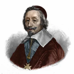 portret van Armand Jean Du Plessis, kardinaal van Richelieu Prélat en Frans staatsman (geb te Parijs