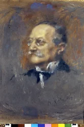 Portret van Arrigo (of Enrico) Boito (1842-1918), Italiaanse componist en schrijver. (Pastel van Rietti).