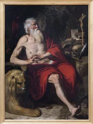Sint Hiëronymus mediterend