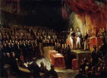 Louis-Philippe Legt de Eed af op de Grondwet voor de Kamers op 9 Augustus 1830