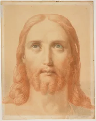 Studie voor *Christus Consolator* (voorkant); Studie van een vrouwelijk hoofd in profiel (achterkant)
