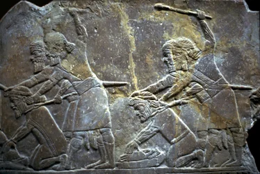 Ashurbanipal bij de Slag om Til-Tuba, 650-620 v.Chr.