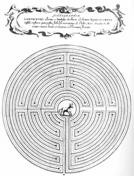 Labyrint van Dedalus om de Minotaurus op te sluiten - in 