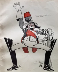 Politieagent in volledig uniform, uit De avonturen van Pinokkio van Carlo Collodi, Italië