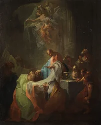 Duits: Jezus deelt de communie uit aan zijn discipelen