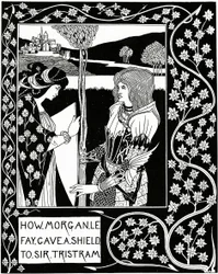 Hoe Morgan le Fay een Schild aan Sir Tristram Gaf, illustratie uit 